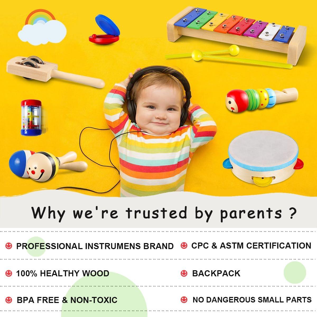 Conjunto de Instrumentos Musicales LOOIKOOS para Niños 1 Año