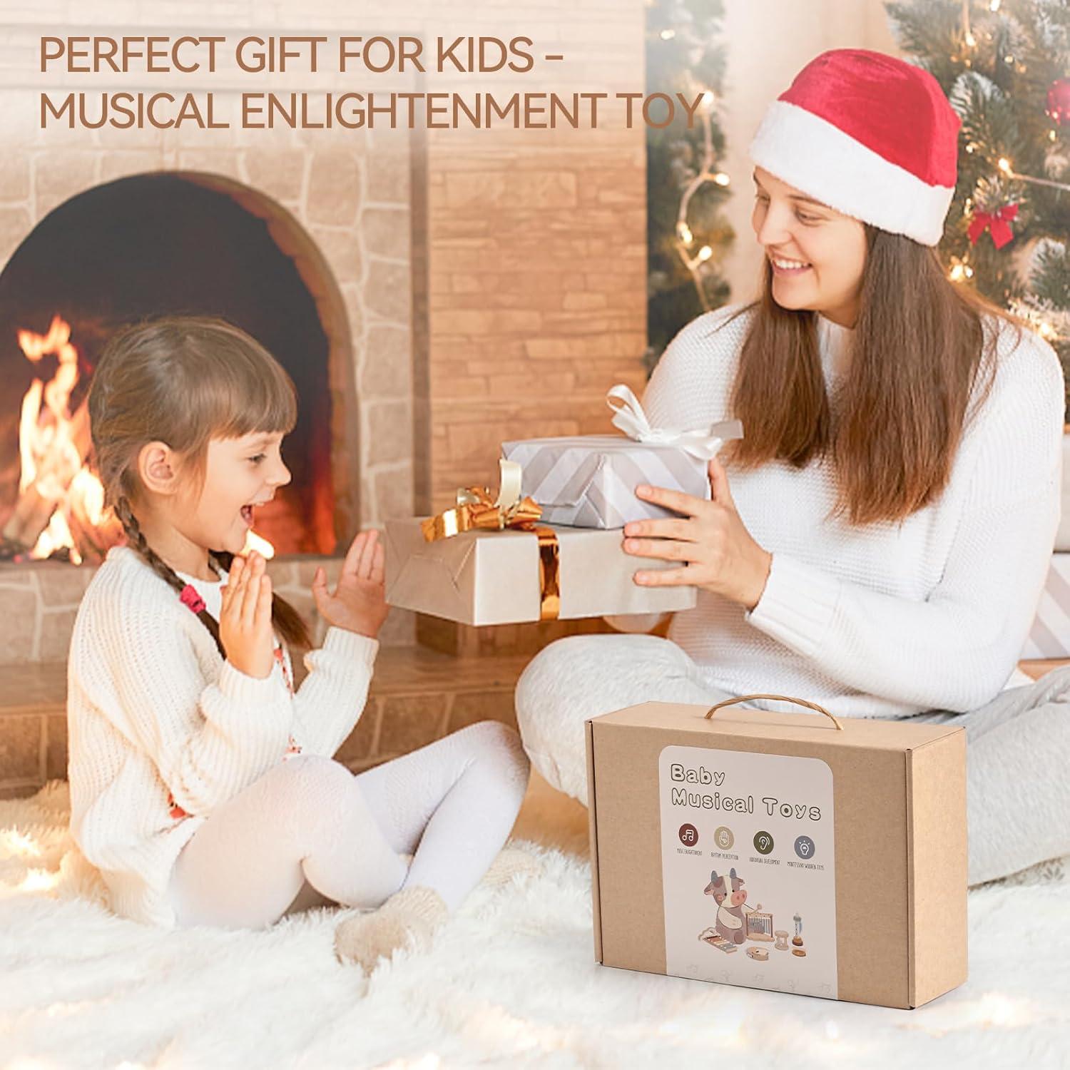 Juego de Instrumentos Musicales de Madera Promise Babe para Niños