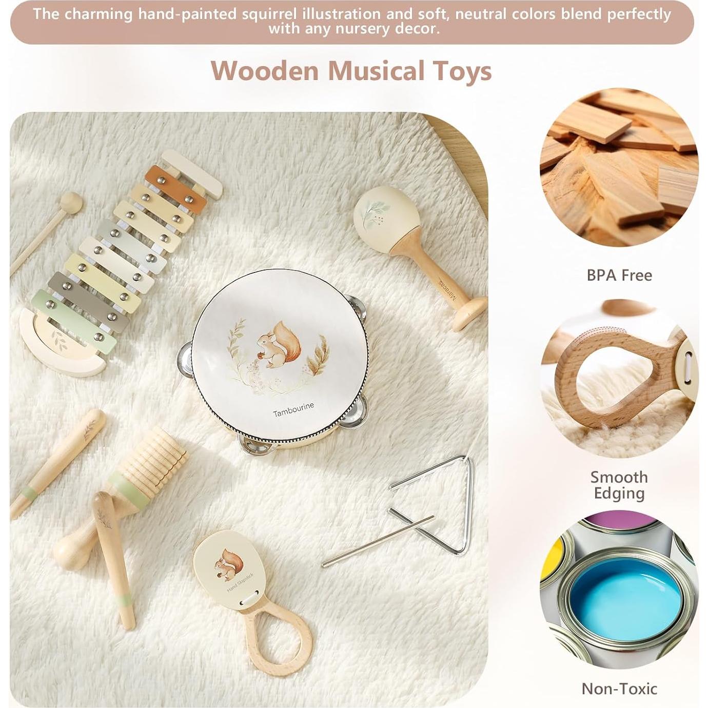 Juego de Instrumentos Musicales Montessori Etucdose 6 Piezas