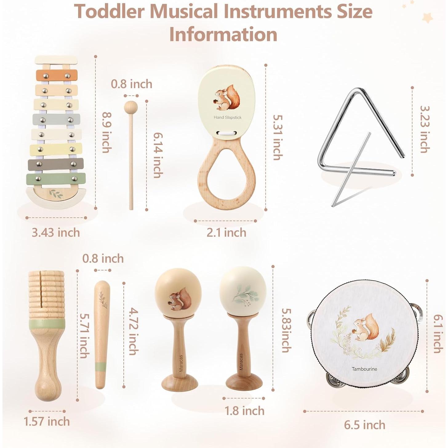 Juego de Instrumentos Musicales Montessori Etucdose 6 Piezas