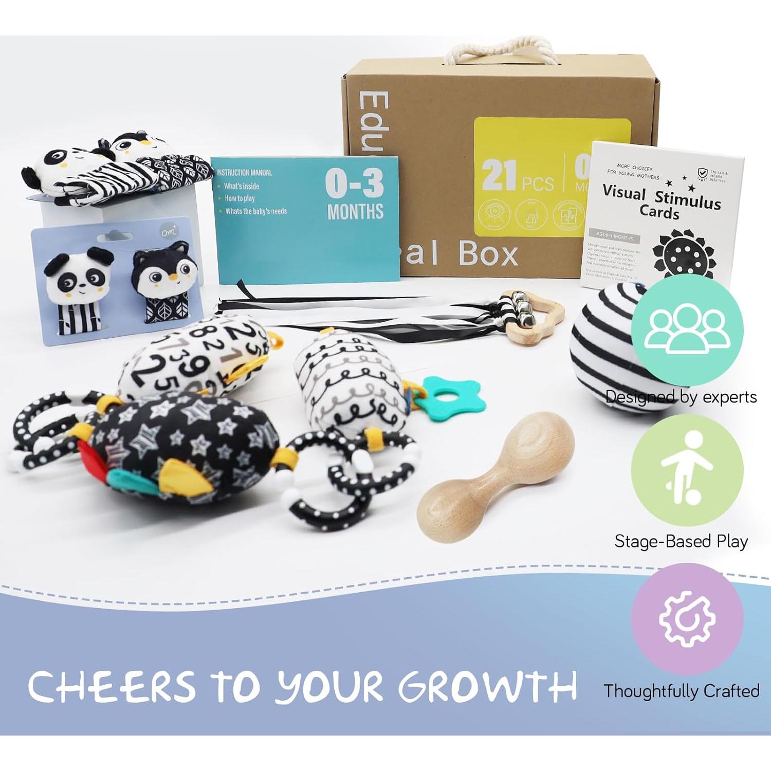 Juguetes Sensory 7 en 1 para Bebés 0-3 meses - Vocher