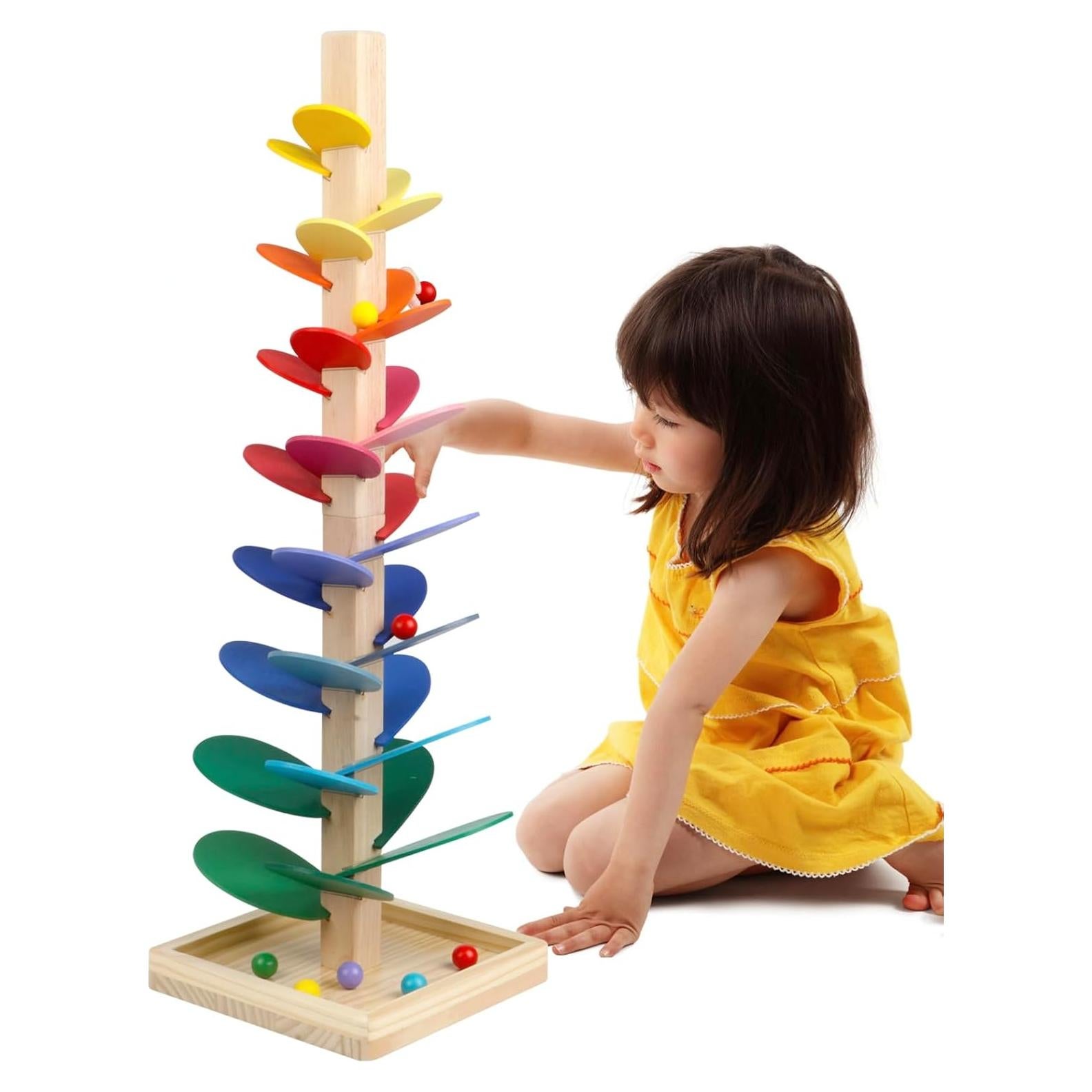 Juguete de Canicas de Madera DIPALENT Árbol Musical 72.5cm