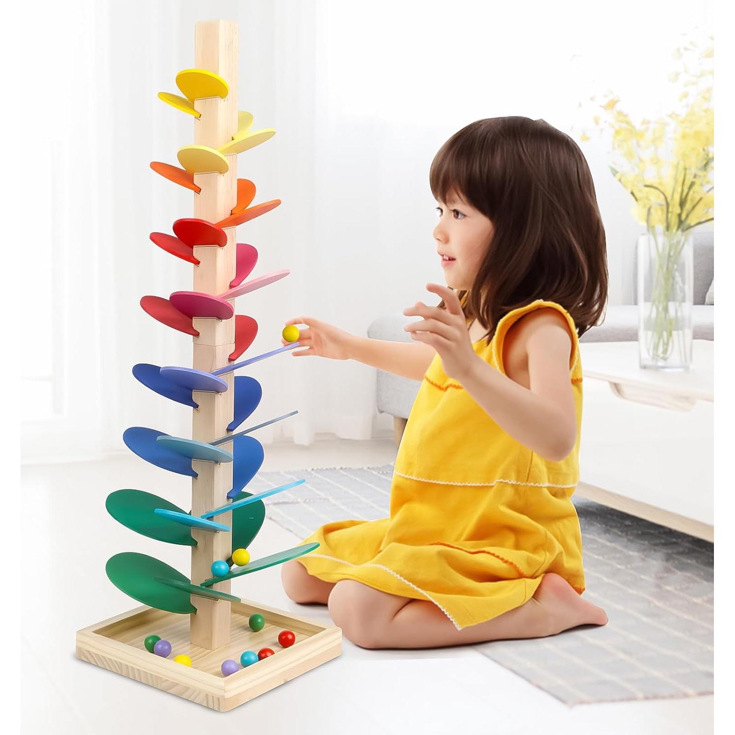 Juguete de Canicas de Madera DIPALENT Árbol Musical 72.5cm