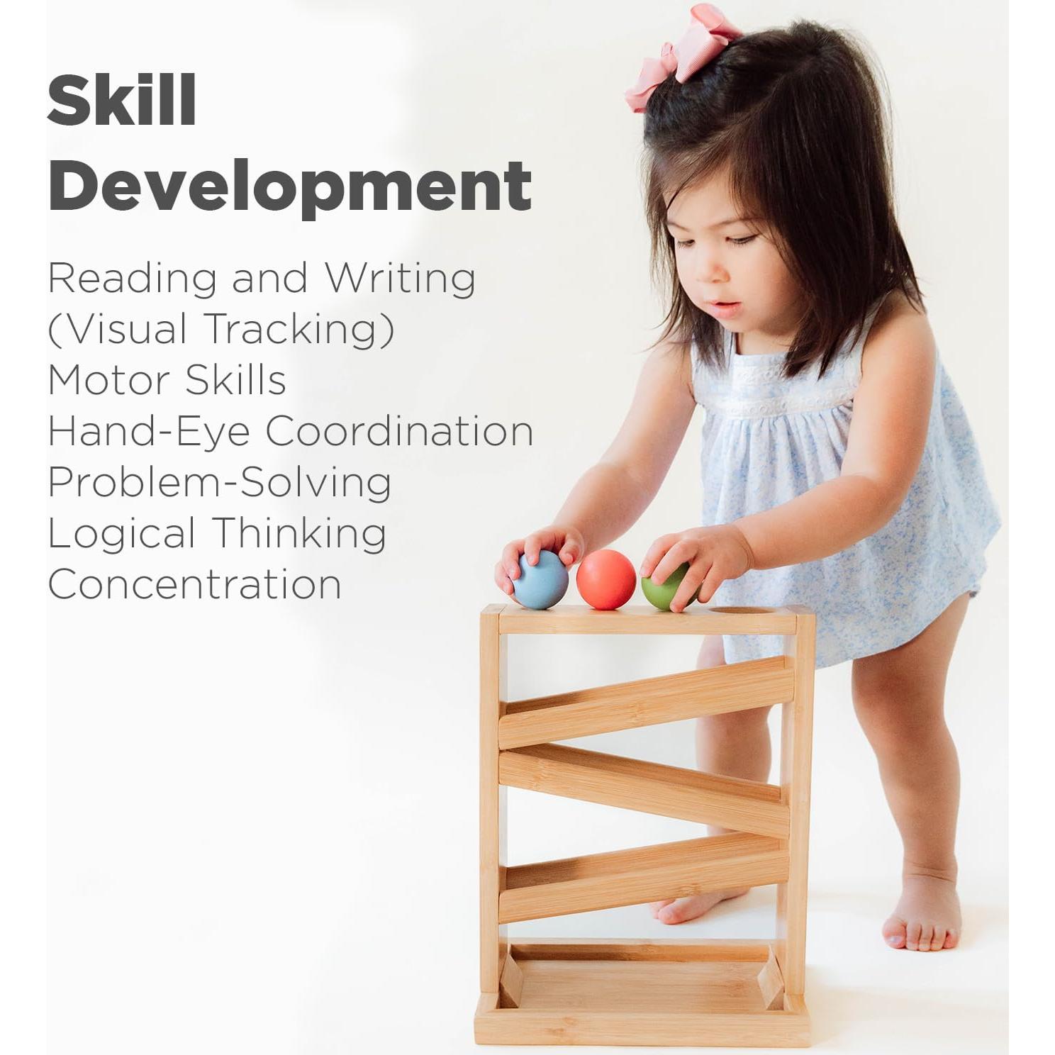 Rastreador de Pelotas Pequeñas Montessori & Me - Juguete de Madera