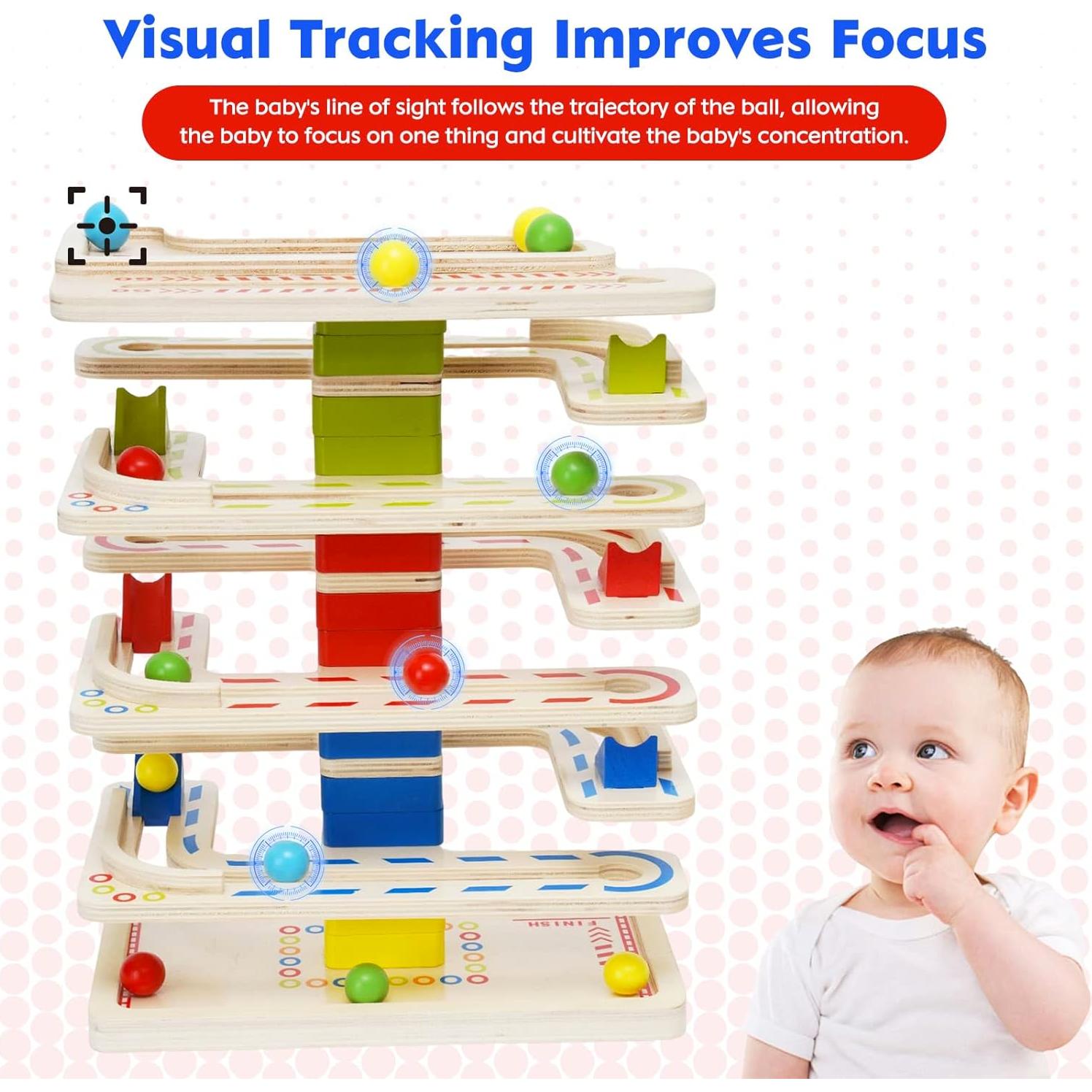 Juguete de Caída de Pelotas Montessori Joonly 30.5x22.9 cm