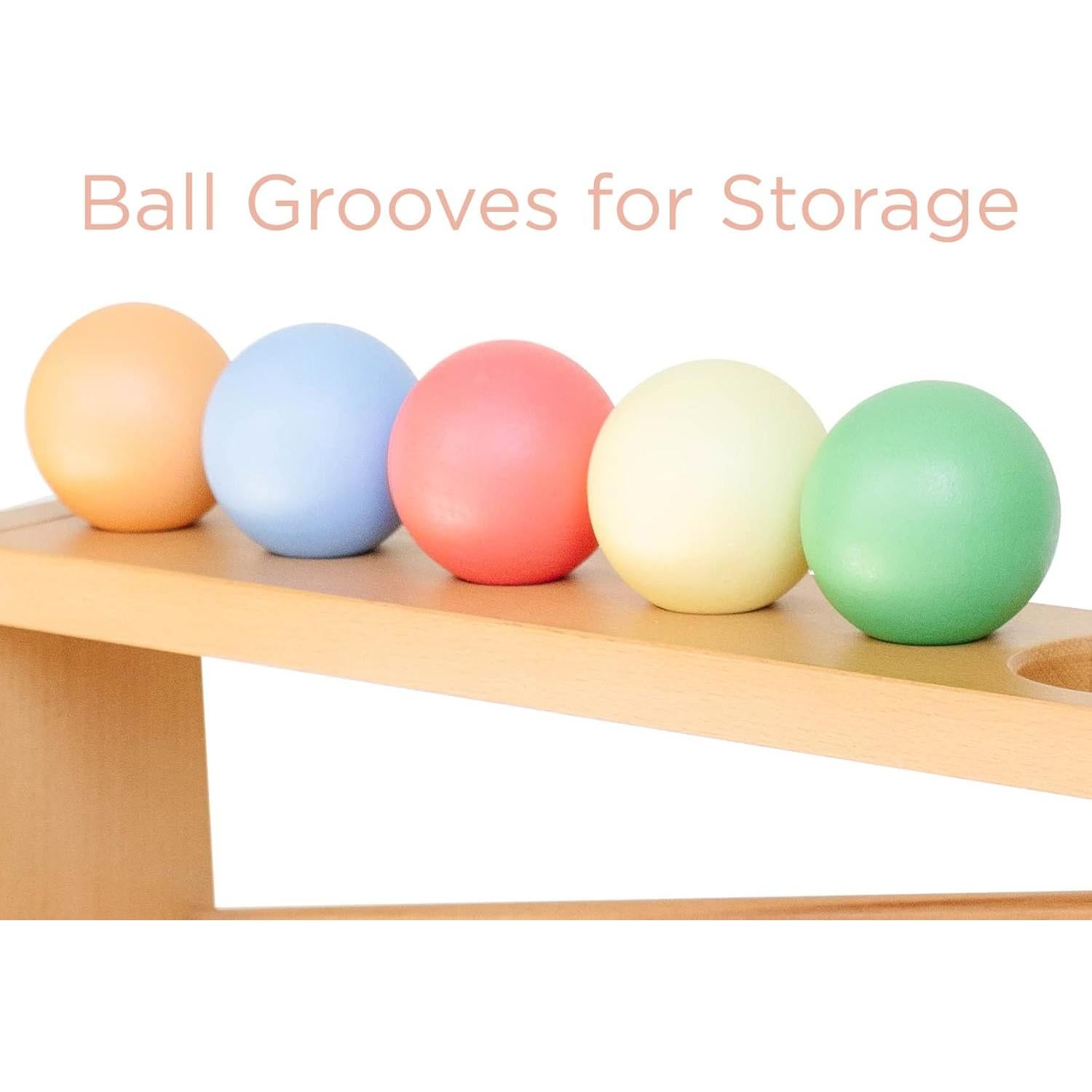 Rastreador de Pelotas de Madera Montessori & Me - Juguete Educativo 18 Meses