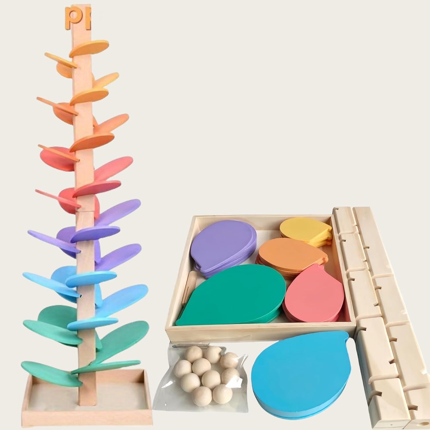 Juguete Educativo de Madera Vomocent Árbol Musical 71cm