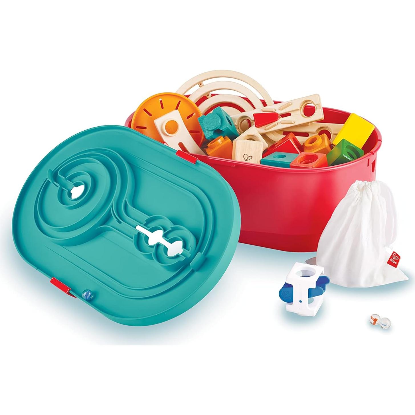 Set de Construcción de Carreras de Canicas Hape 90 Piezas