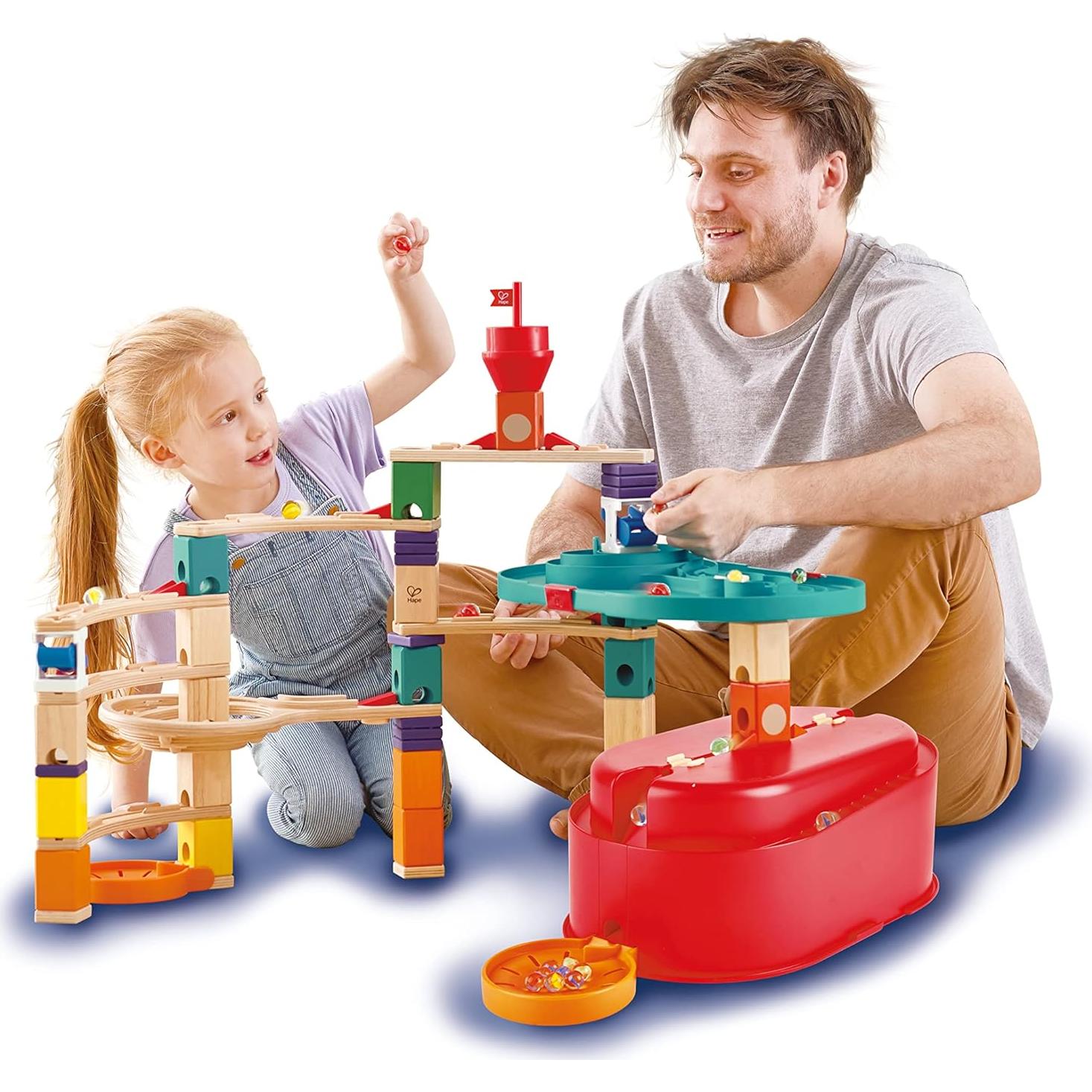 Set de Construcción de Carreras de Canicas Hape 90 Piezas
