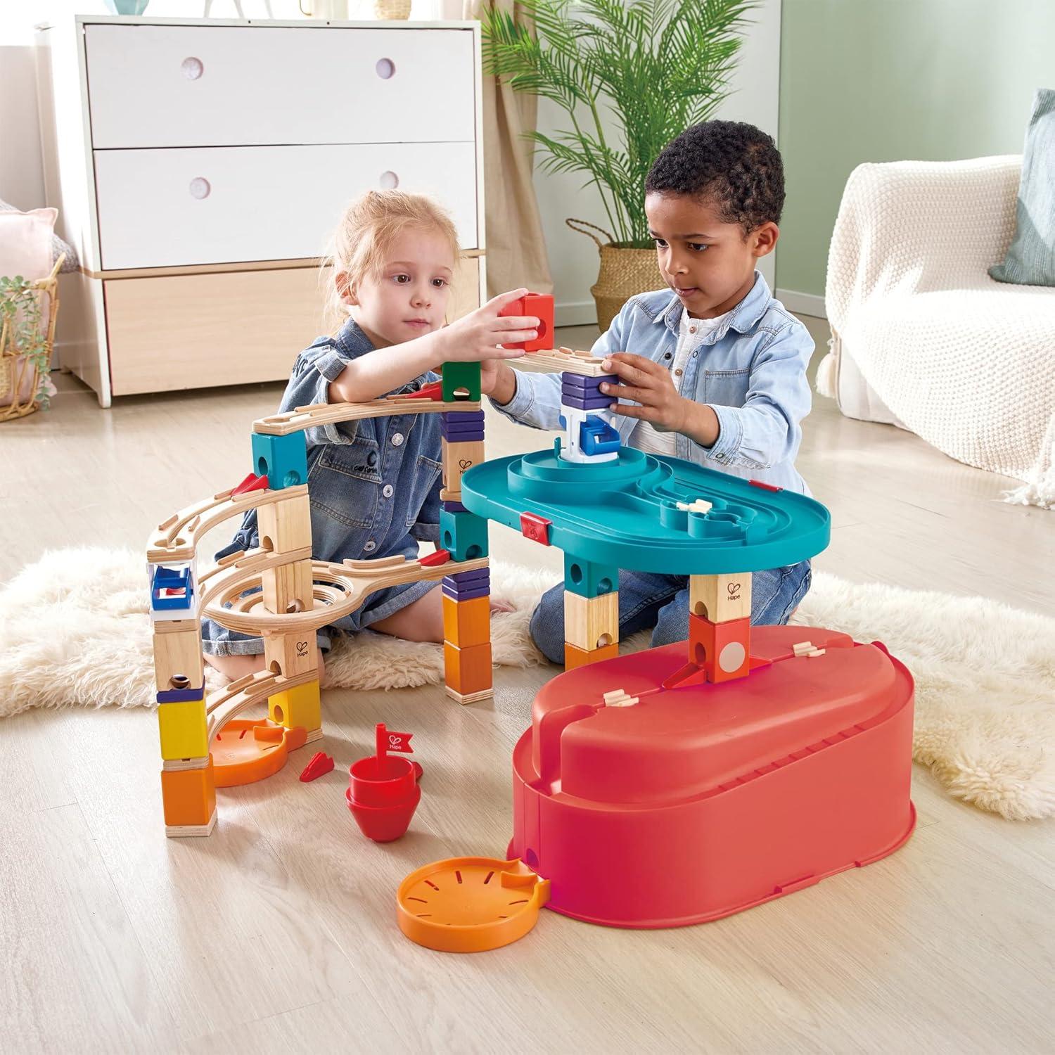 Set de Construcción de Carreras de Canicas Hape 90 Piezas