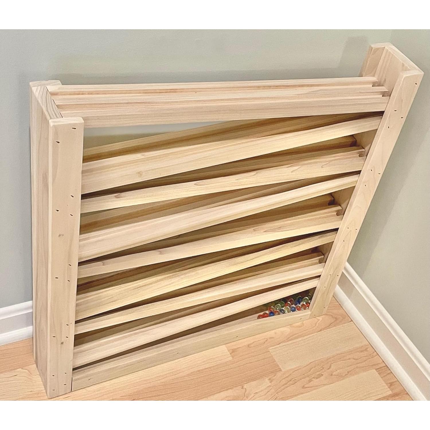 Carrera de Canicas Doble de Madera Amish 63.5 cm 8 Niveles