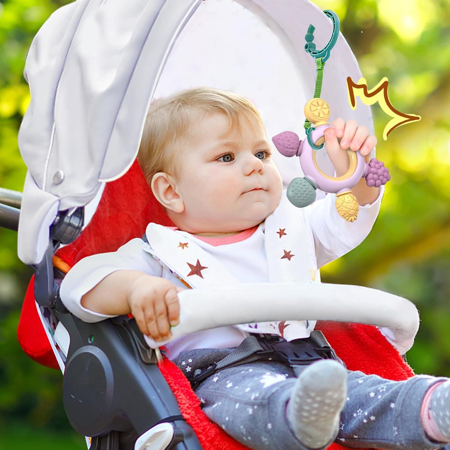 Mordedor de Silicona para Bebés GJZZ Fruta y Madera 0-12 Meses