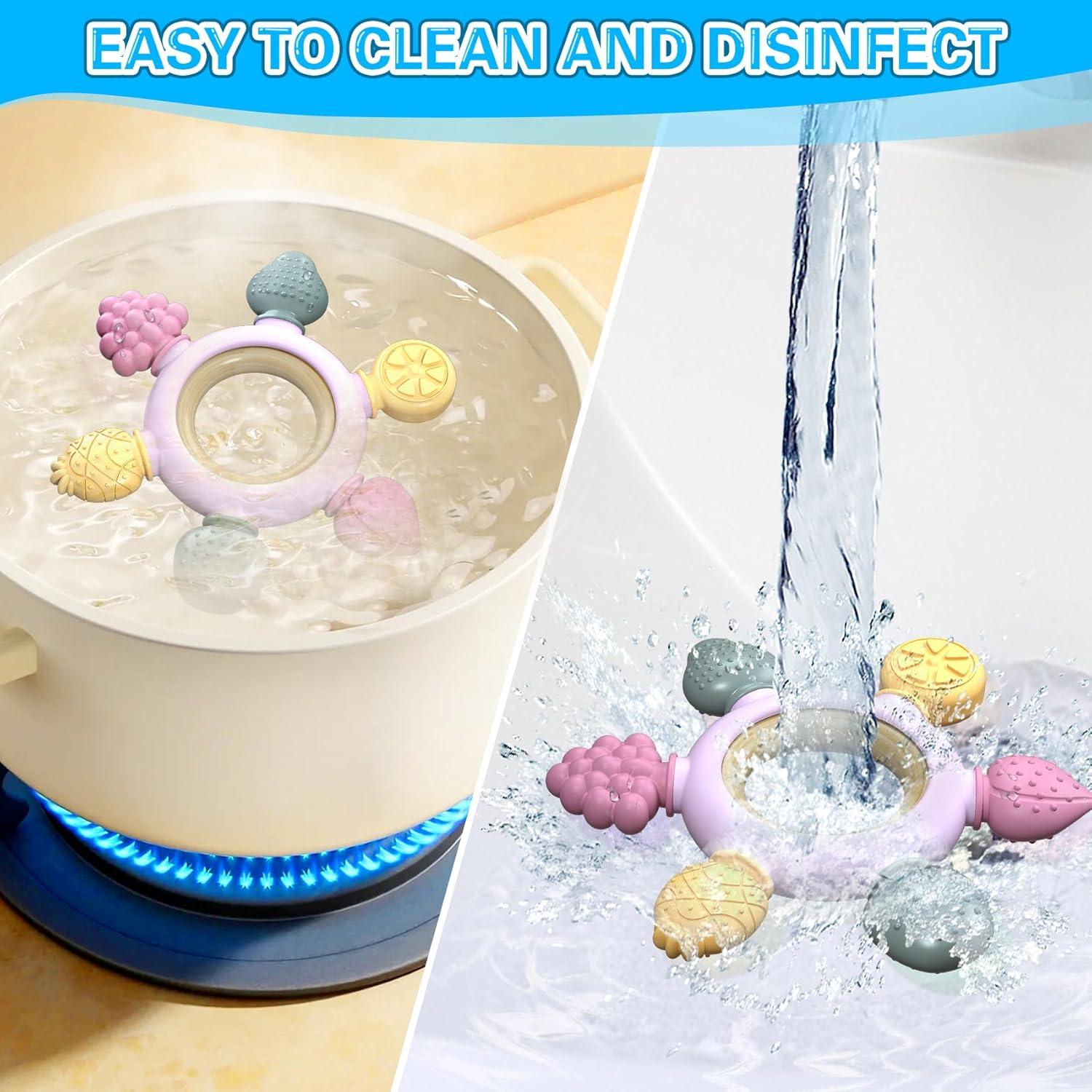 Mordedor de Silicona para Bebés GJZZ Fruta y Madera 0-12 Meses