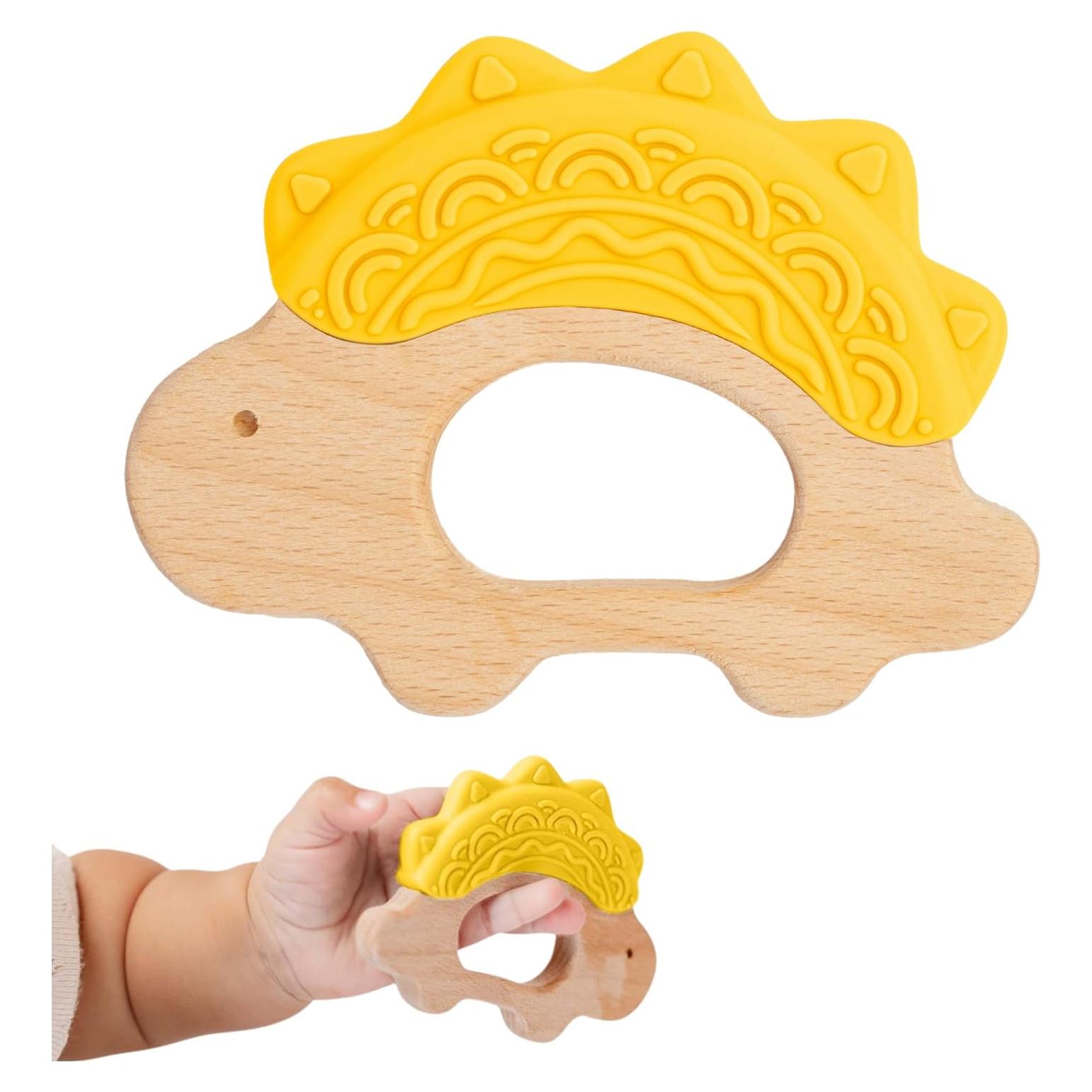 Mordedor de Silicona y Madera JUNUNA - Alivio Dentición Bebés