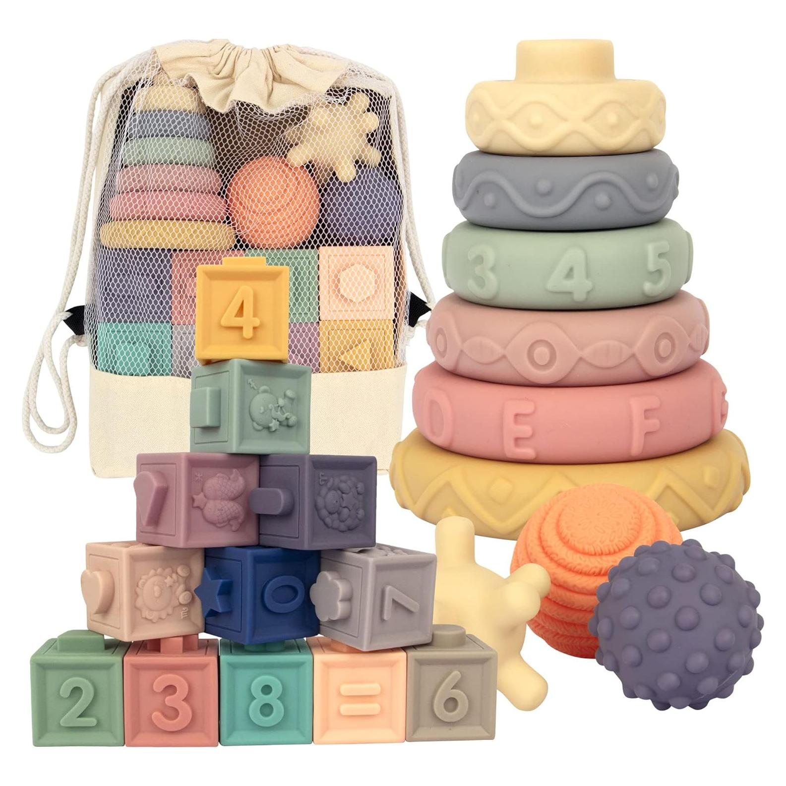 Set de Juguetes Montessori 21 Piezas YU QIANG para Bebés 6+ Meses