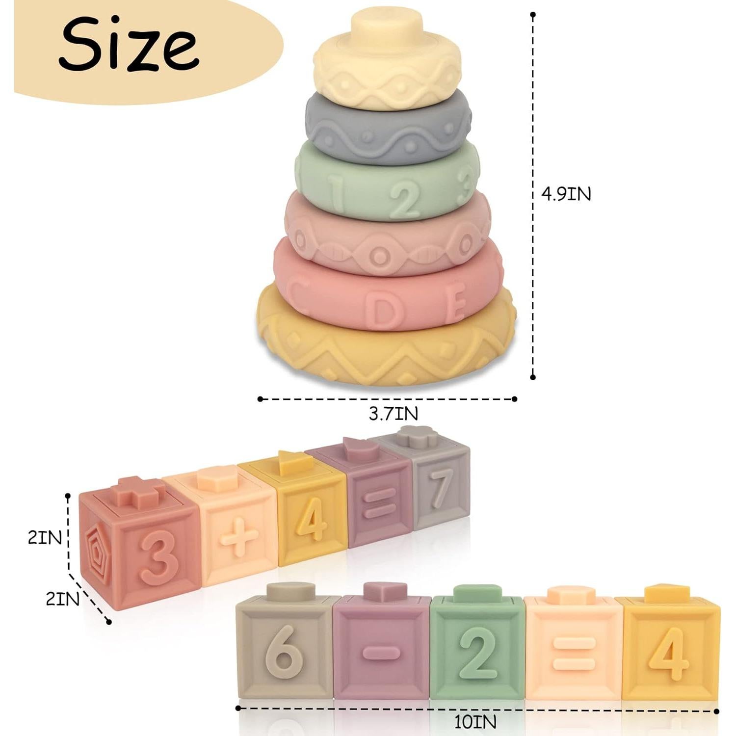 Set de Juguetes Montessori 21 Piezas YU QIANG para Bebés 6+ Meses