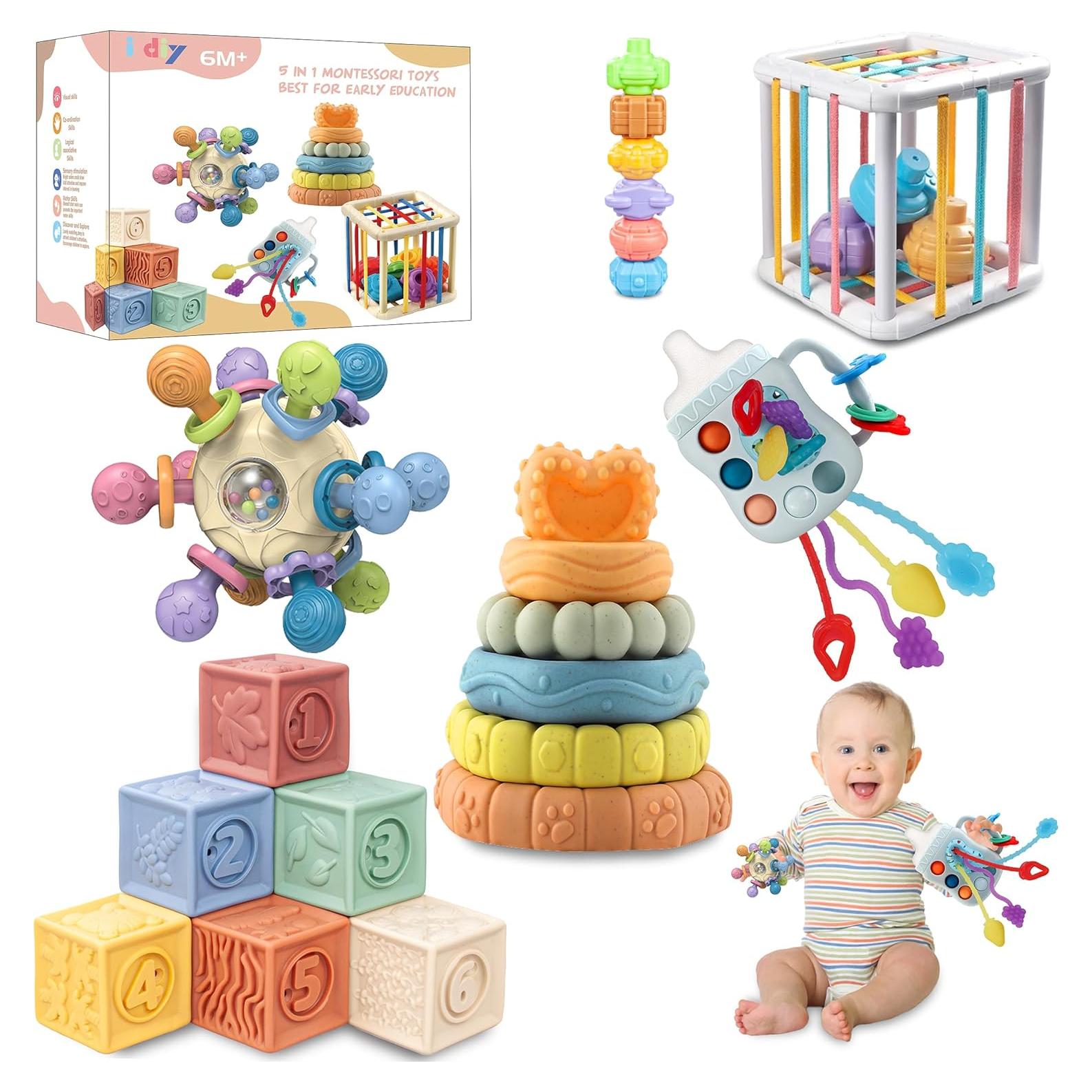 Juguetes Montessori para Bebés 6-36 Meses - Set Educativo