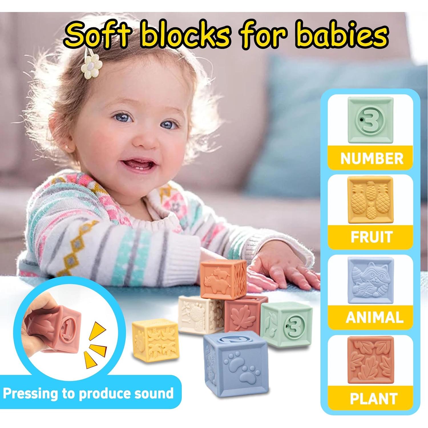 Juguetes Montessori para Bebés 6-36 Meses - Set Educativo
