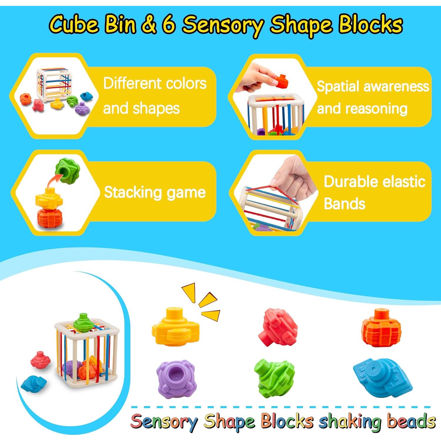 Juguetes Montessori para Bebés 6-36 Meses - Set Educativo