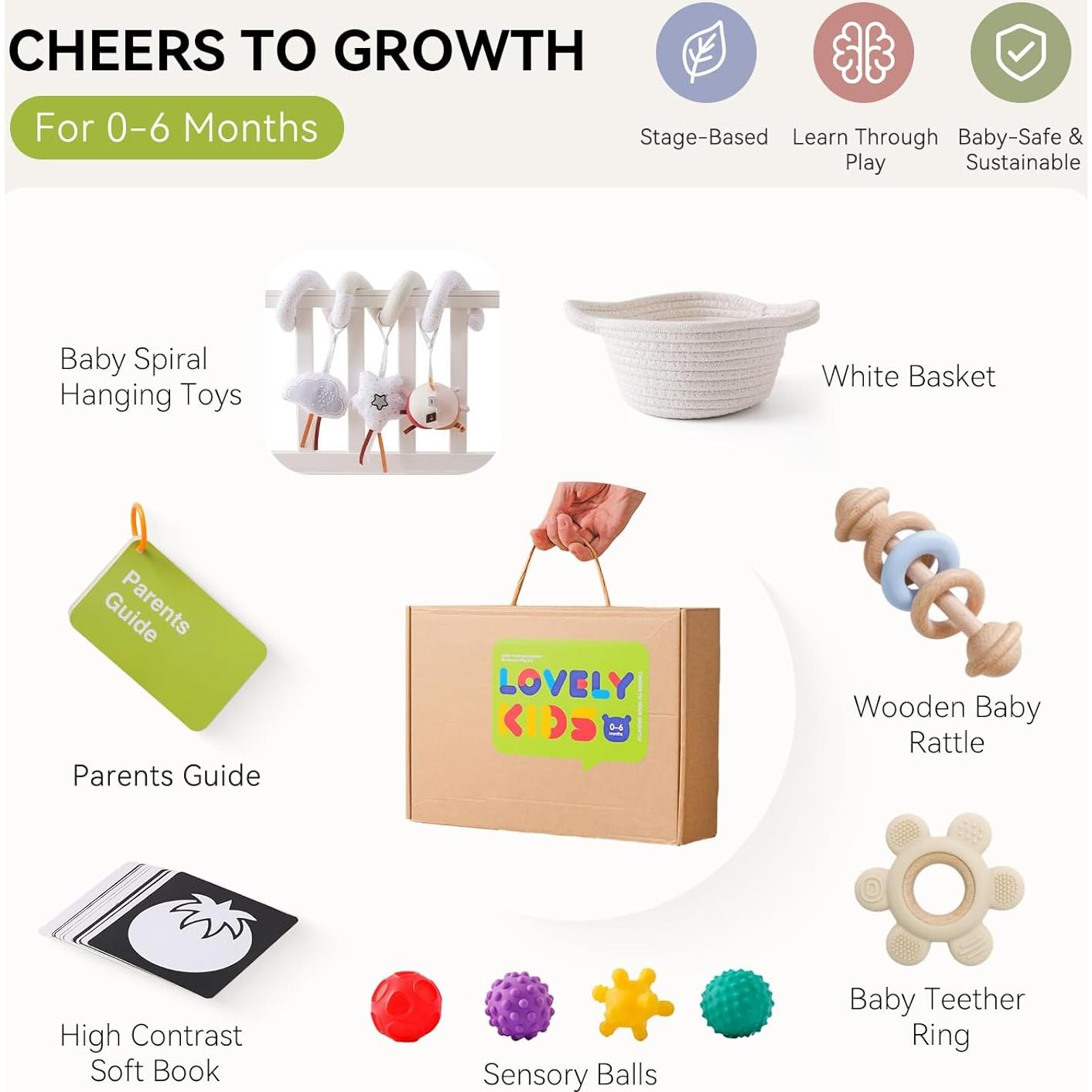 Juego Montessori Youuys 5-en-1 para Bebés 0-6 Meses