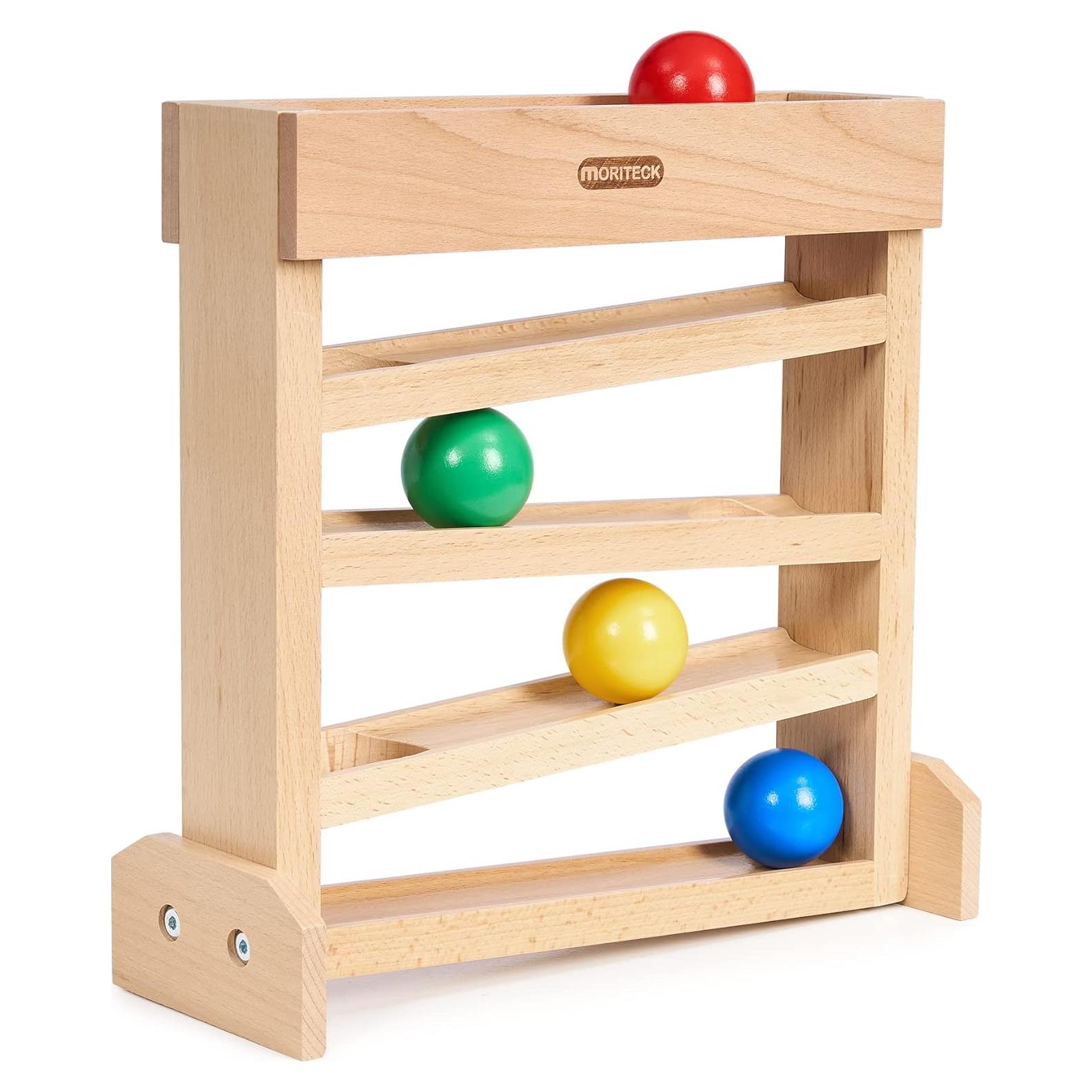 Rastreador de Pelotas Montessori MORITECK - Juguete de Madera 1-3 Años