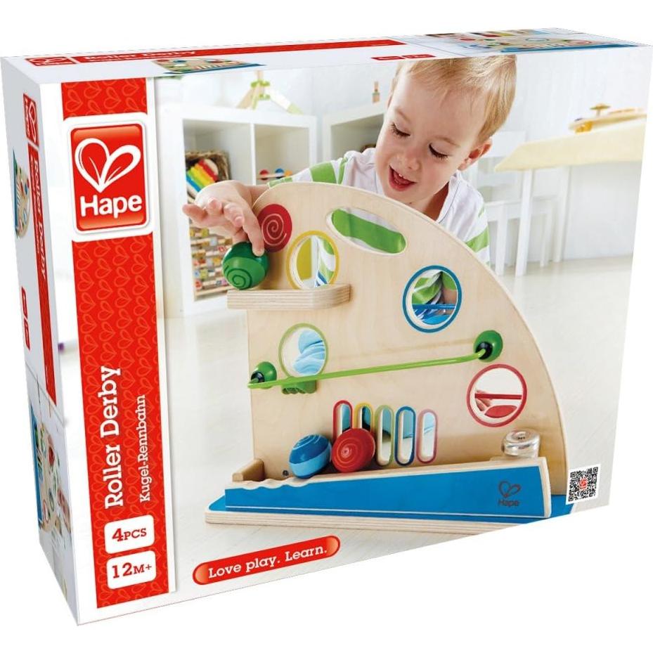Juguete de Carreras de Canicas Hape Roller Derby - 42x10cm