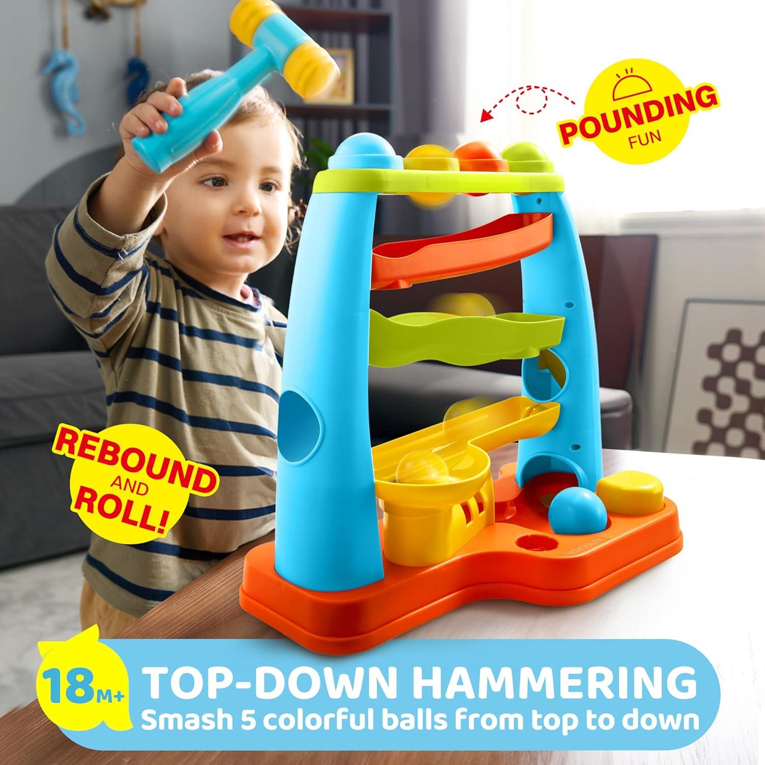 Juguete de Caída de Pelotas JOVA 51038 - Pista Montessori 4 Niveles