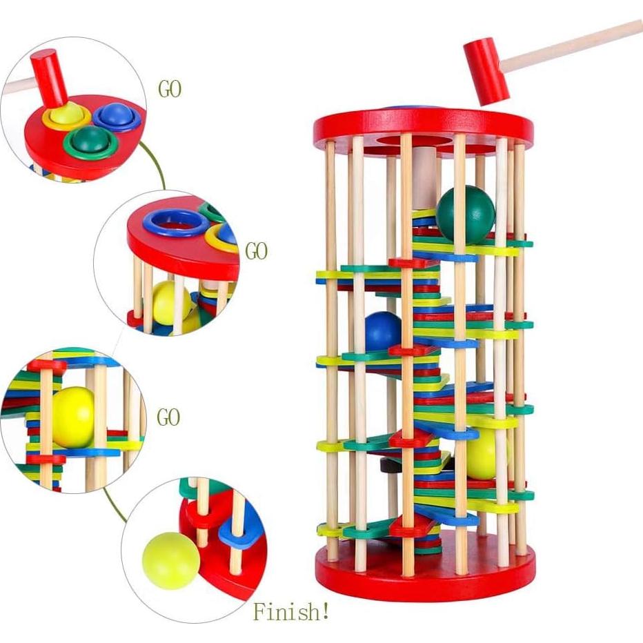 Juguete de Caída de Pelotas de Madera ROLENUNE Educativo