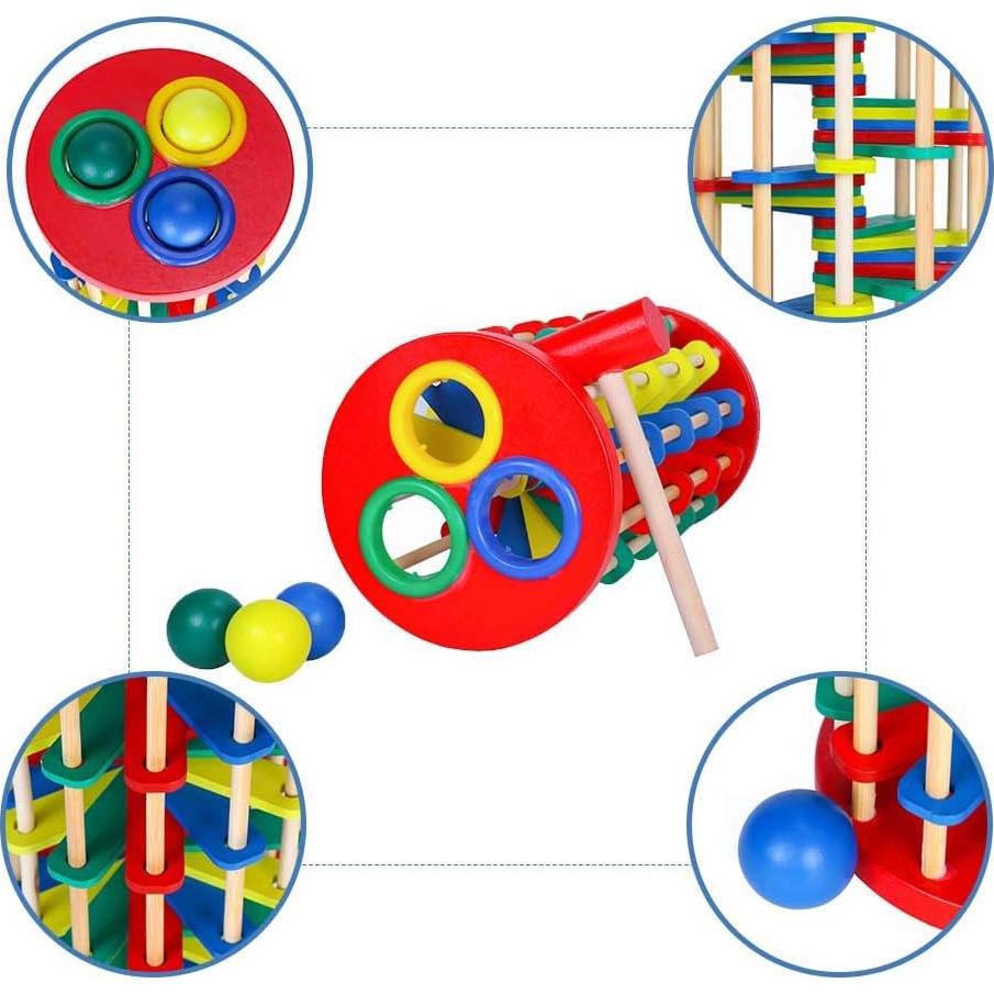 Juguete de Caída de Pelotas de Madera ROLENUNE Educativo