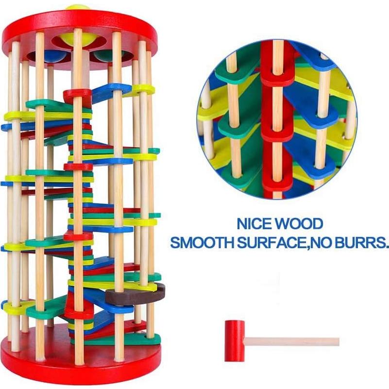 Juguete de Caída de Pelotas de Madera ROLENUNE Educativo
