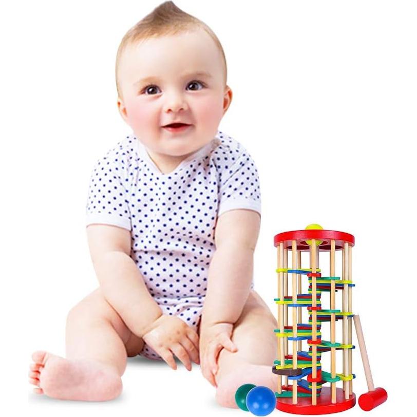 Juguete de Caída de Pelotas de Madera ROLENUNE Educativo