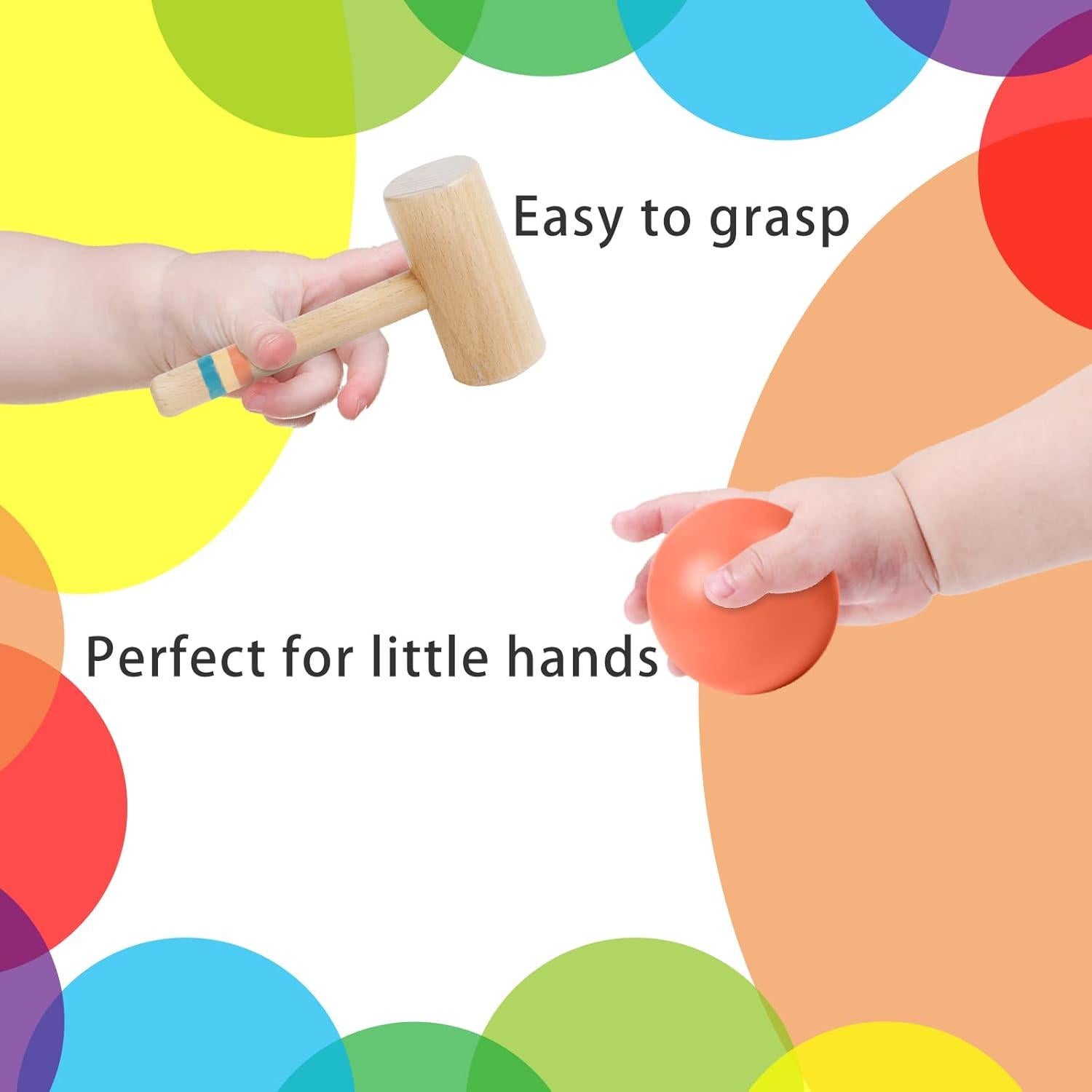 Rastreador de Pelotas Montessori TOYICOME - Juguete de Madera para Niños 1-3 Años