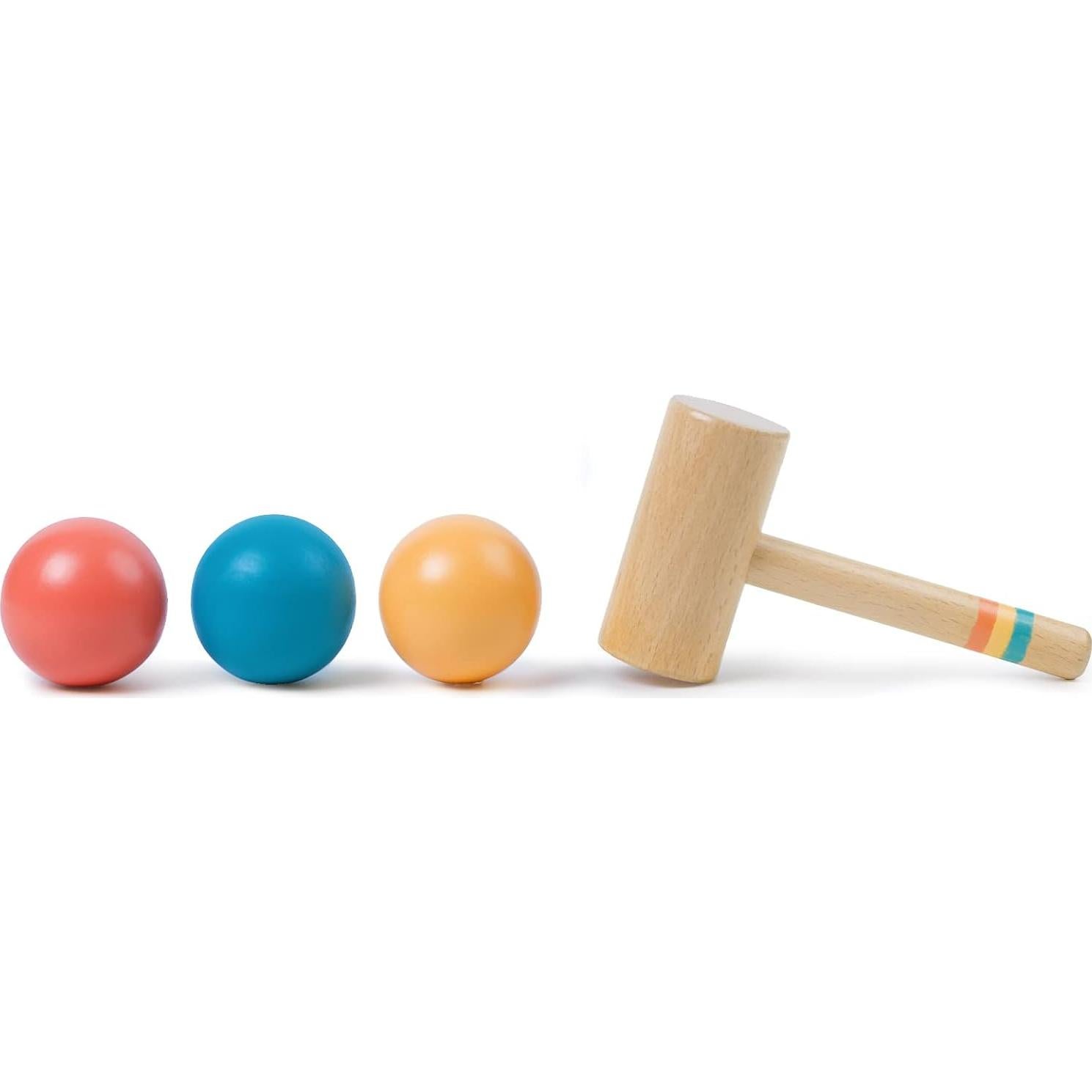 Rastreador de Pelotas Montessori TOYICOME - Juguete de Madera para Niños 1-3 Años