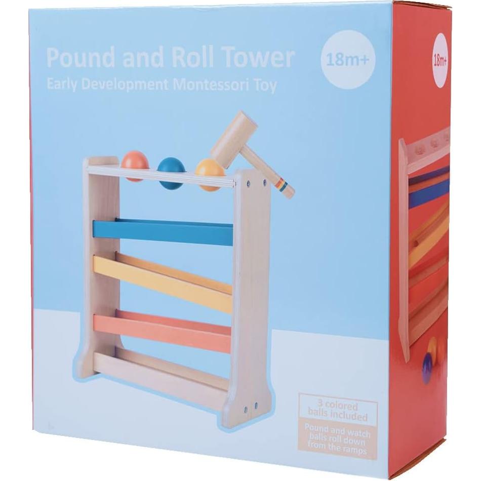 Rastreador de Pelotas Montessori TOYICOME - Juguete de Madera para Niños 1-3 Años