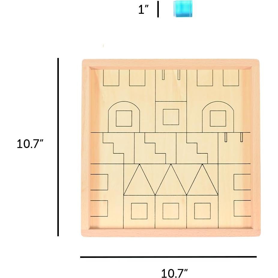 Juego de Construcción Sensorial Tickit - 39 Piezas de Madera y Acrílico