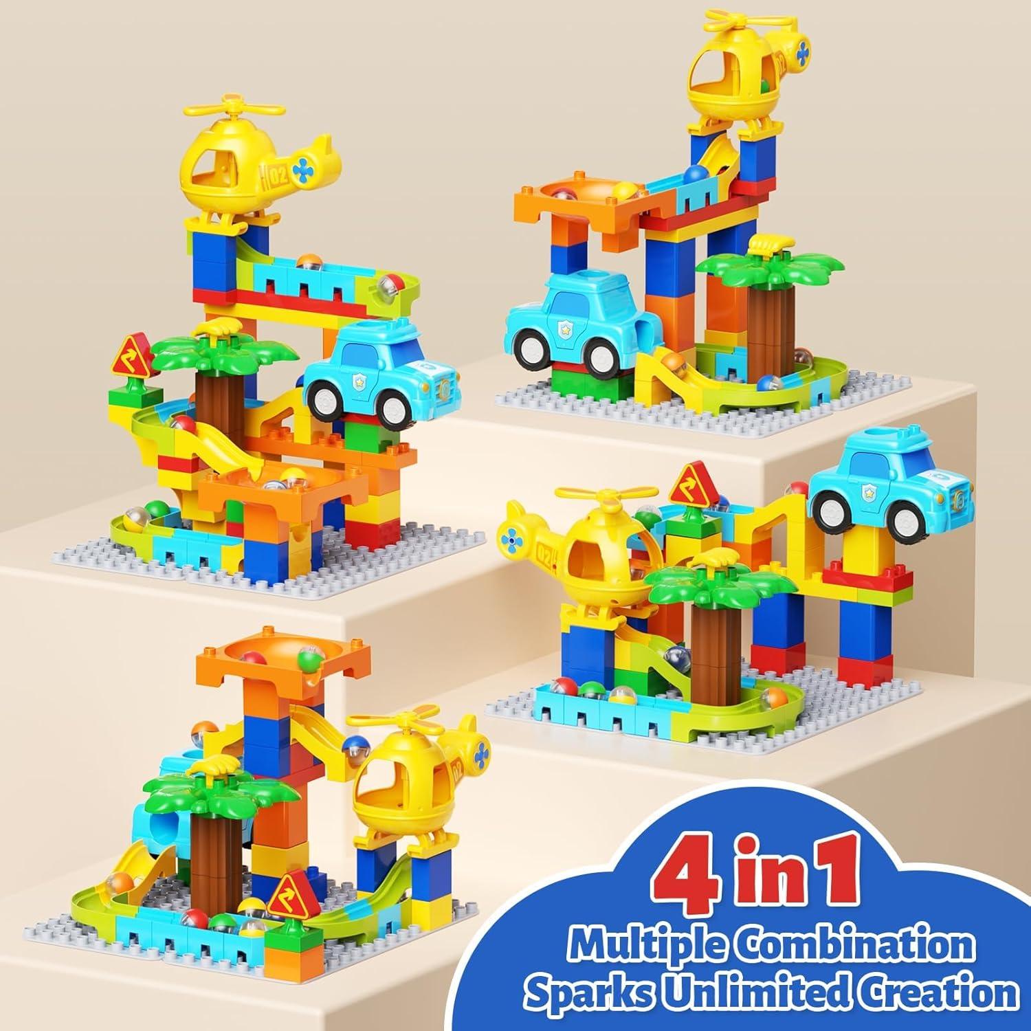 Set de Pista de Canicas Hunloot con Bloques de Construcción 1.15kg