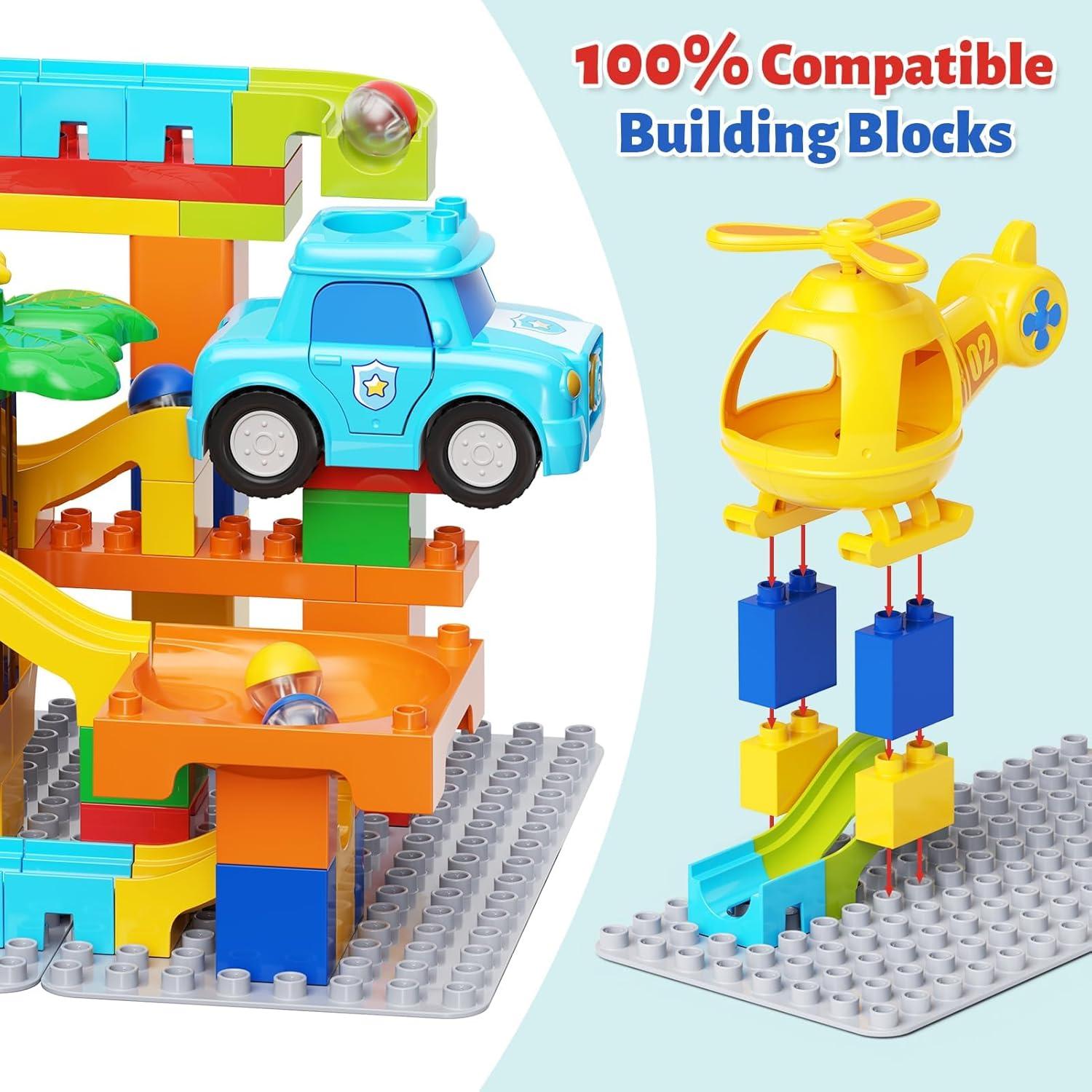 Set de Pista de Canicas Hunloot con Bloques de Construcción 1.15kg