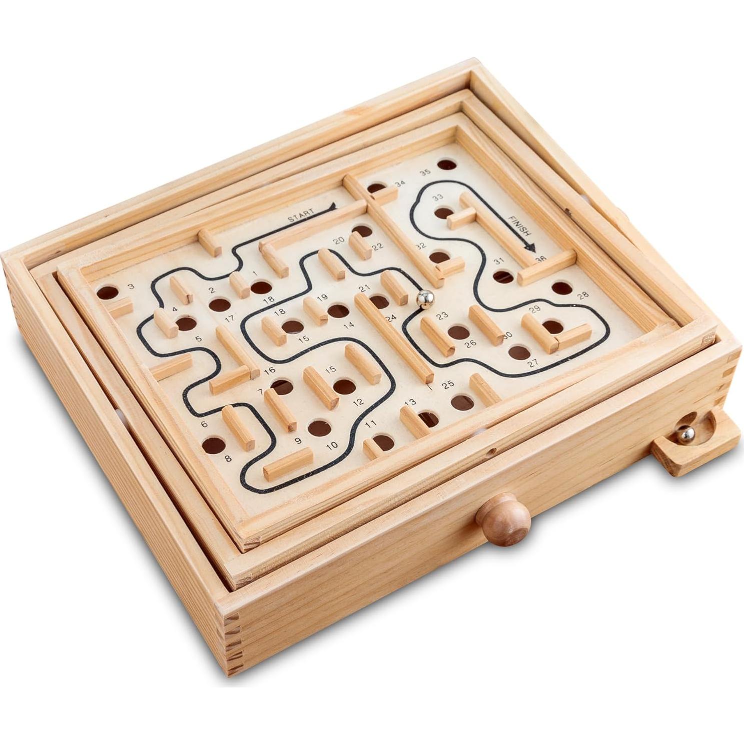 Laberinto de Mármol de Madera Tobar 28cm para Niños 4+