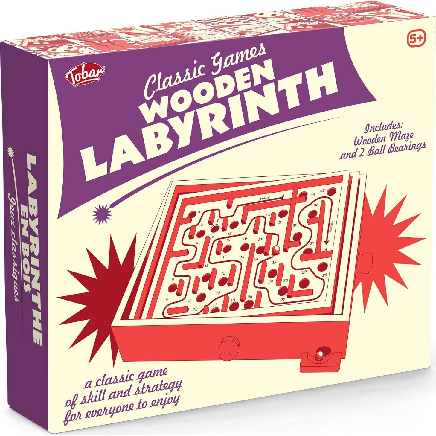 Laberinto de Mármol de Madera Tobar 28cm para Niños 4+