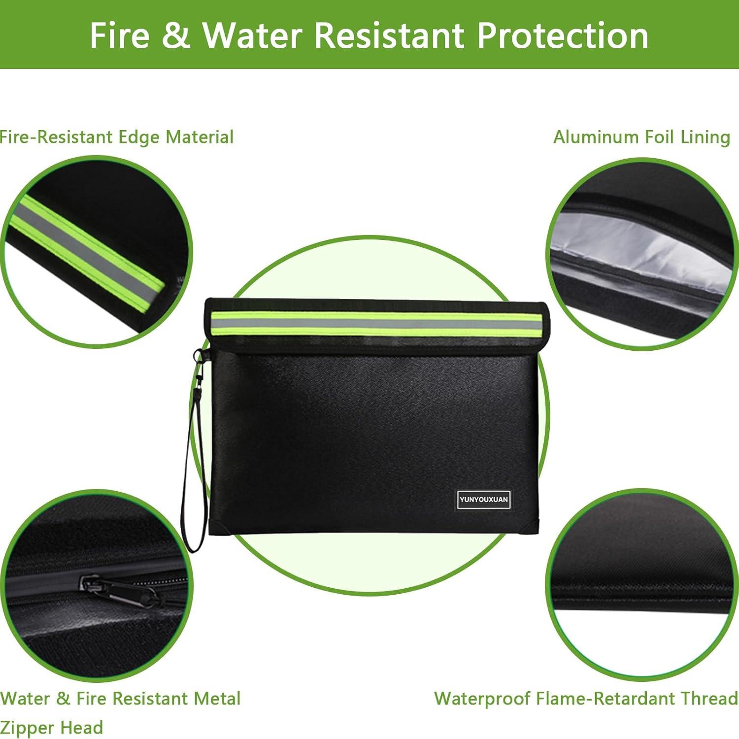 Bolsa Ignífuga YUNYOUXUAN Pequeña 27.9x20.1cm Resistente