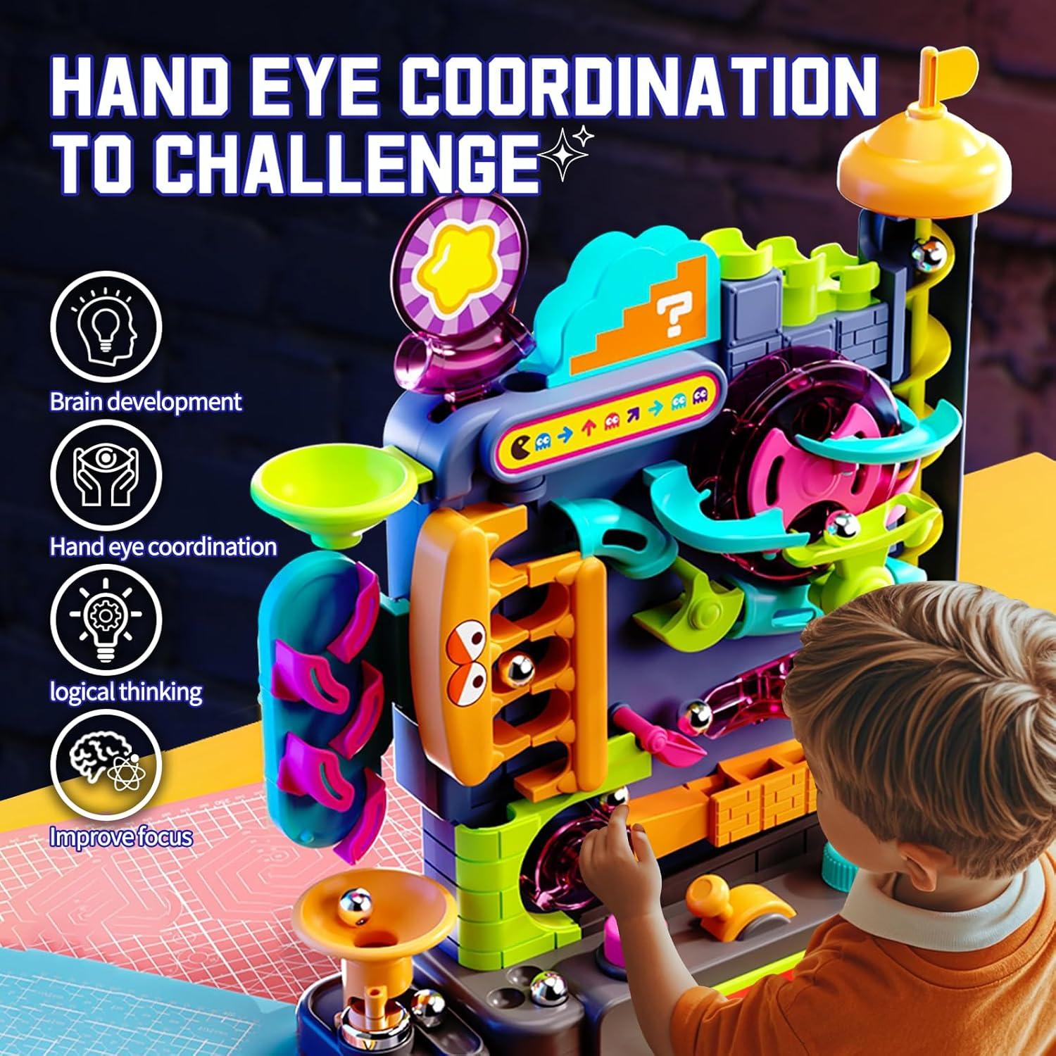 Juego de Mesa Carrera de Canicas Couomoxa - Laberinto Vertical 3+