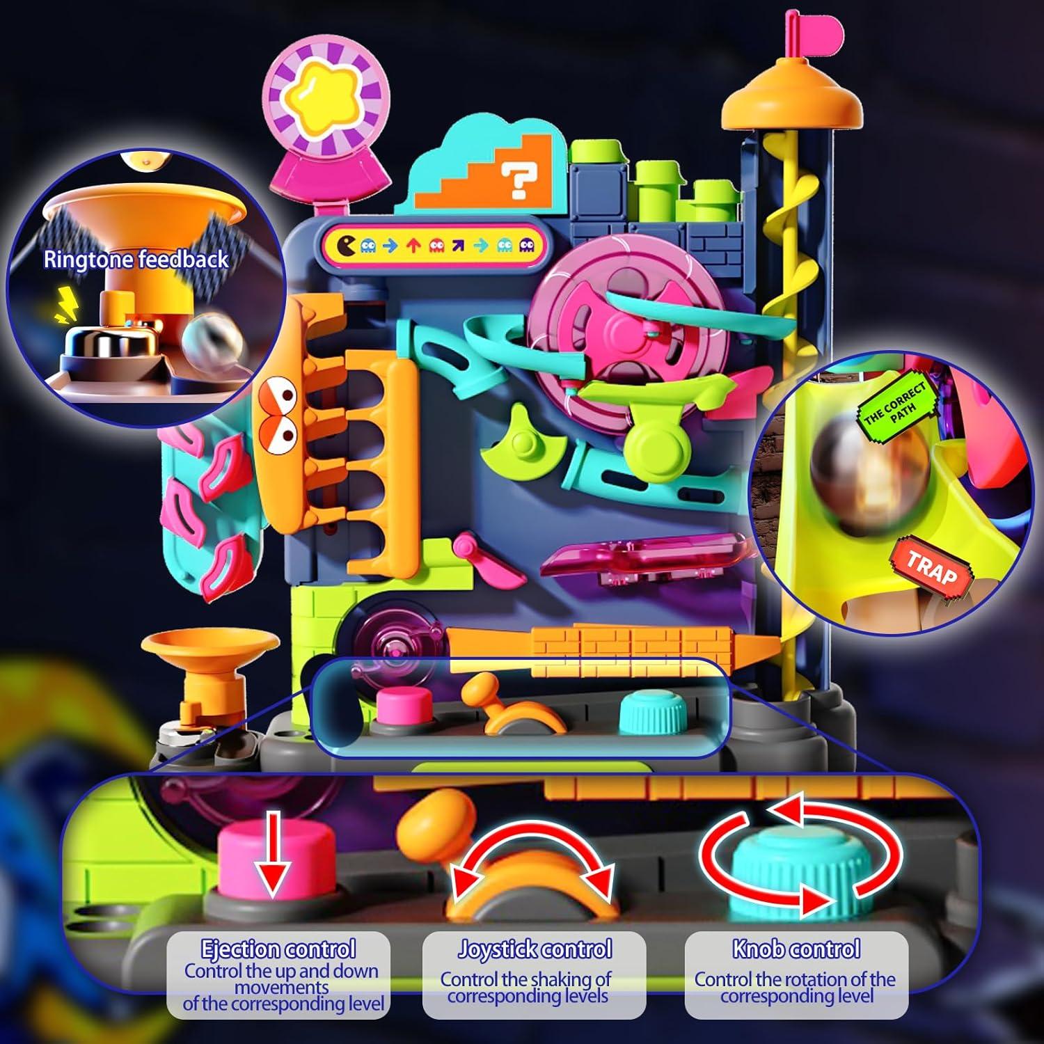 Juego de Mesa Carrera de Canicas Couomoxa - Laberinto Vertical 3+