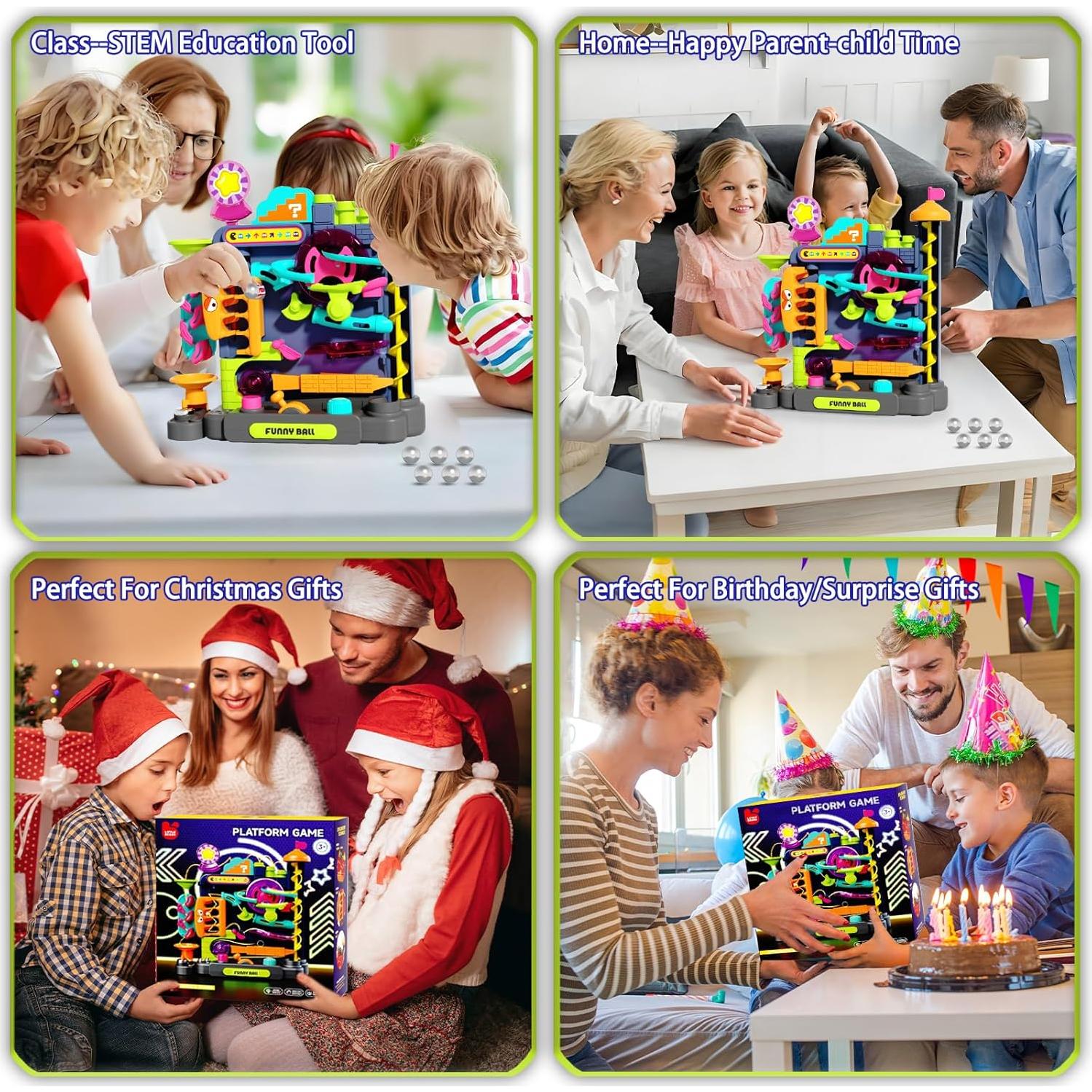 Juego de Mesa Carrera de Canicas Couomoxa - Laberinto Vertical 3+