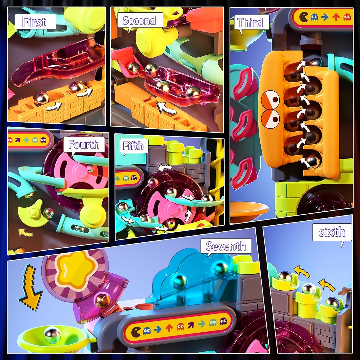 Juego de Mesa Carrera de Canicas Couomoxa - Laberinto Vertical 3+