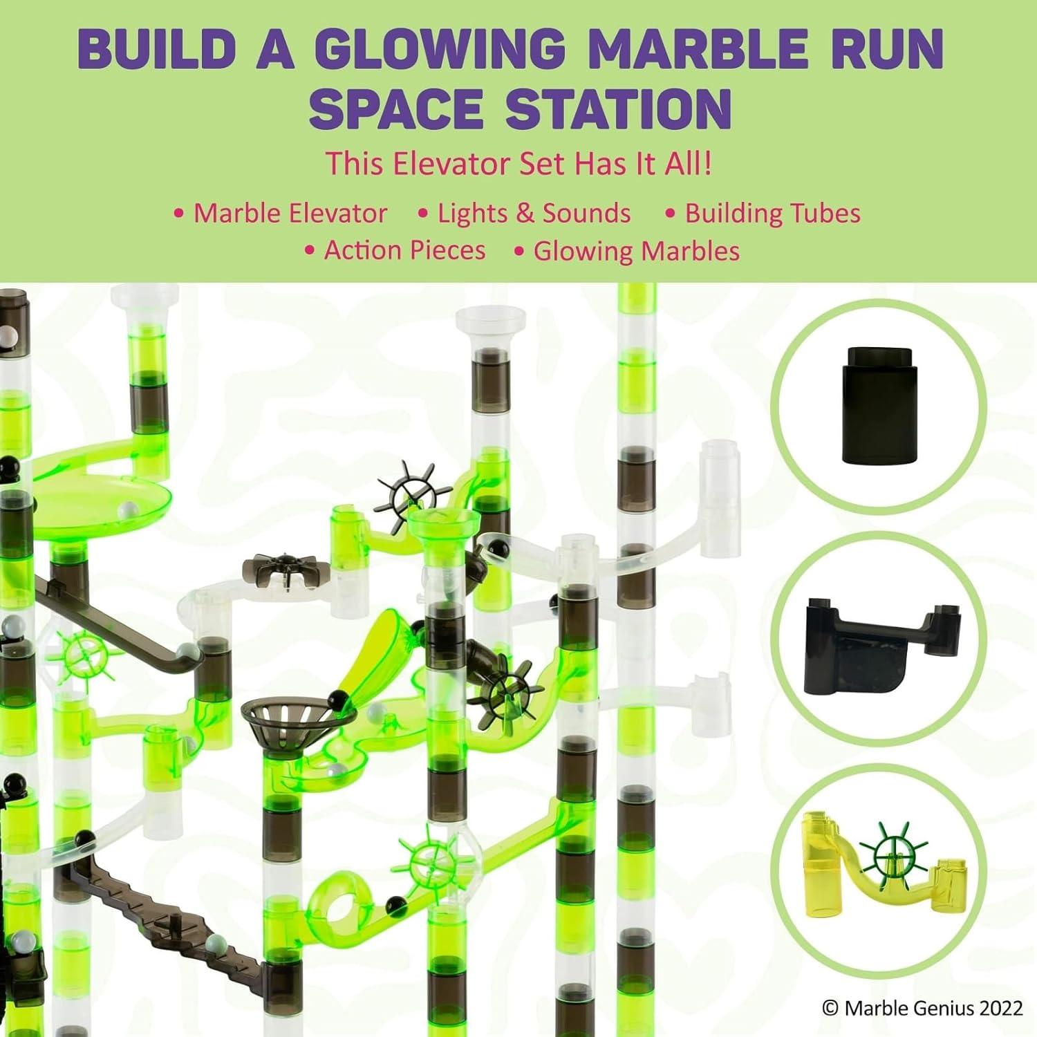 Conjunto Elevador Espacial Marble Genius - 150 Piezas - Pista Brillante