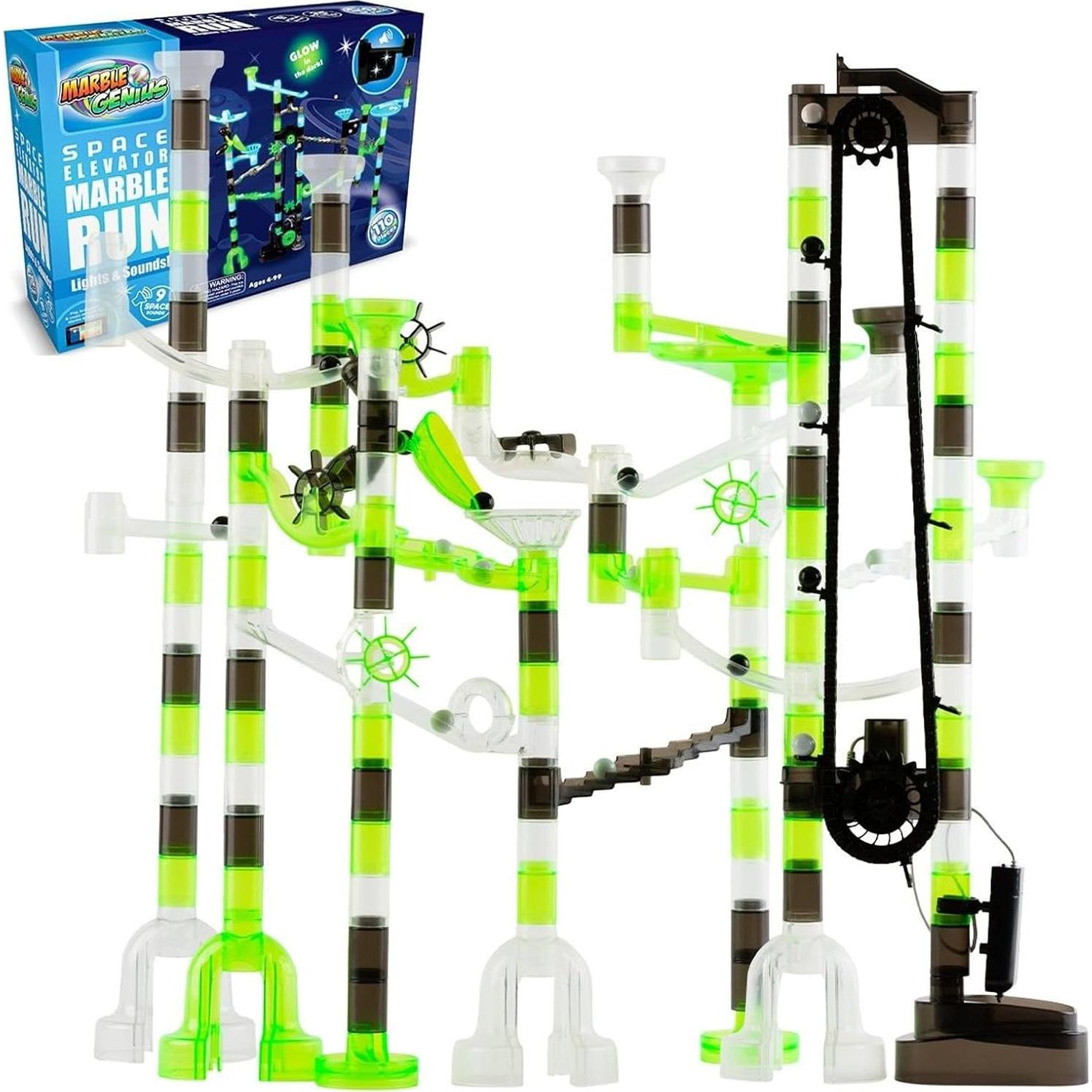 Conjunto Elevador Espacial Marble Genius - 150 Piezas - Pista Brillante
