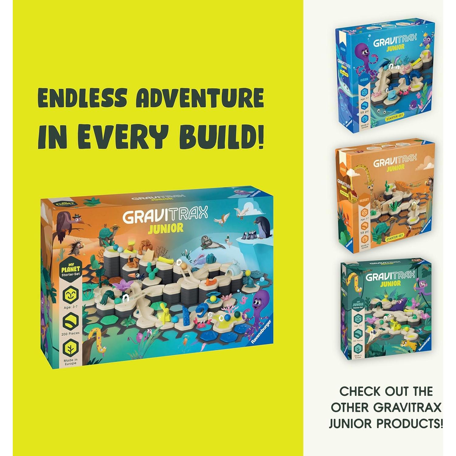 Set de Construcción GraviTrax Junior XXL Ravensburger - Mi Planeta - 100 Piezas