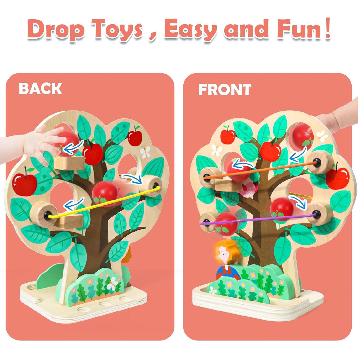 Juguete de Caída de Bolas Montessori LZDMY para Niños 1-3 Años