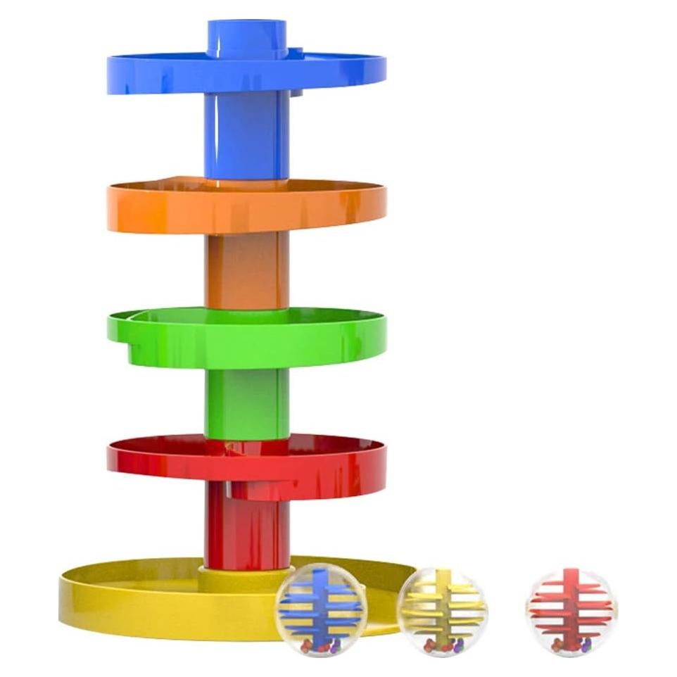 Torre Montessori de Caída de Pelotas WEofrecemosloqueTUquieres - Set 8 Piezas 24x12x19 cm