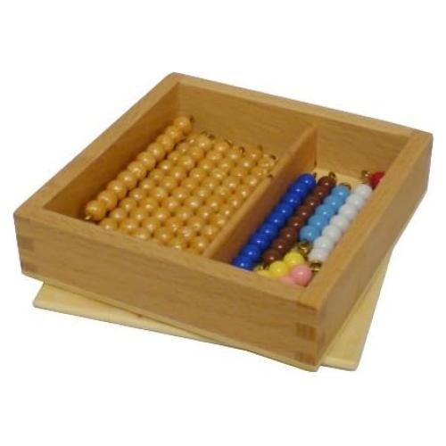 Barras de Cuentas Elite Montessori con Caja de Madera